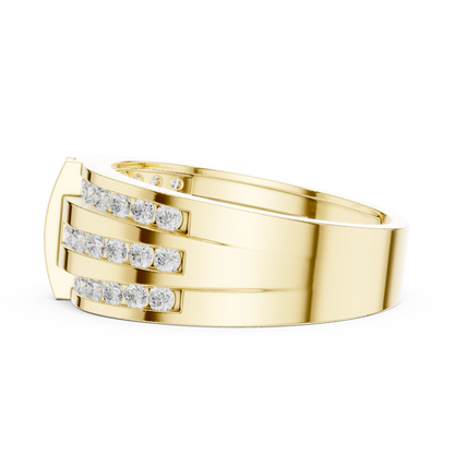 Round Channel Lab Grown Diamond Ring
