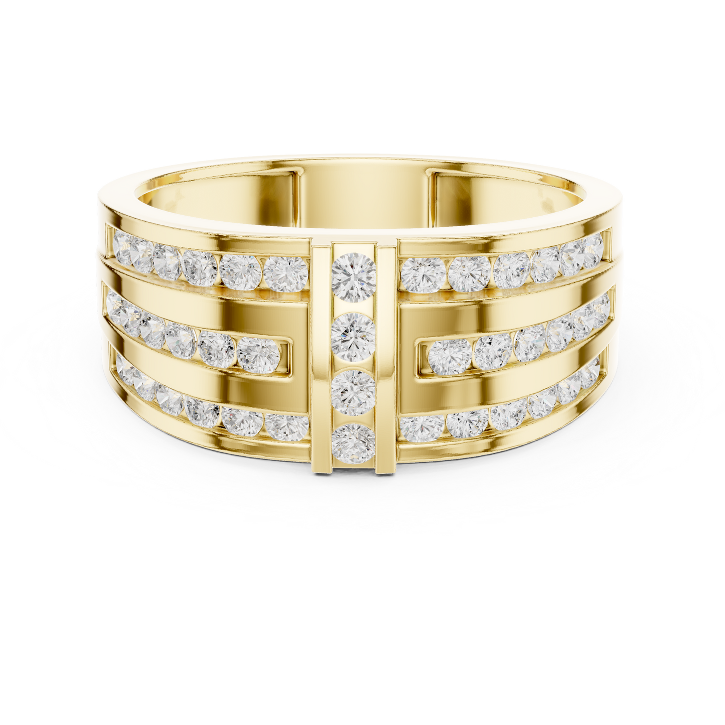 Round Channel Lab Grown Diamond Ring