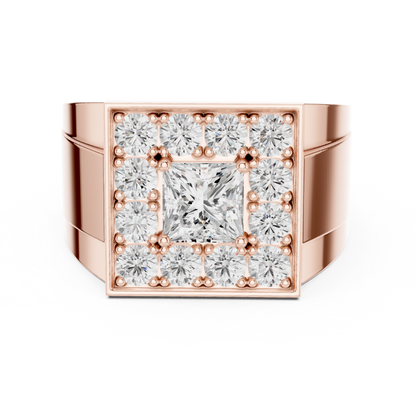 Round Halo Lab Grown Diamond Ring