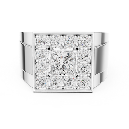 Round Halo Lab Grown Diamond Ring
