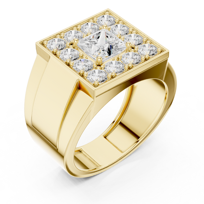 Round Halo Lab Grown Diamond Ring
