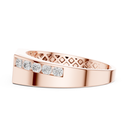 Round Side Stone Lab Grown Diamond Ring