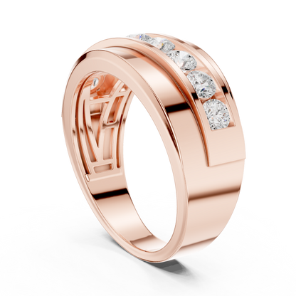 Round Channel Lab Grown Diamond Ring