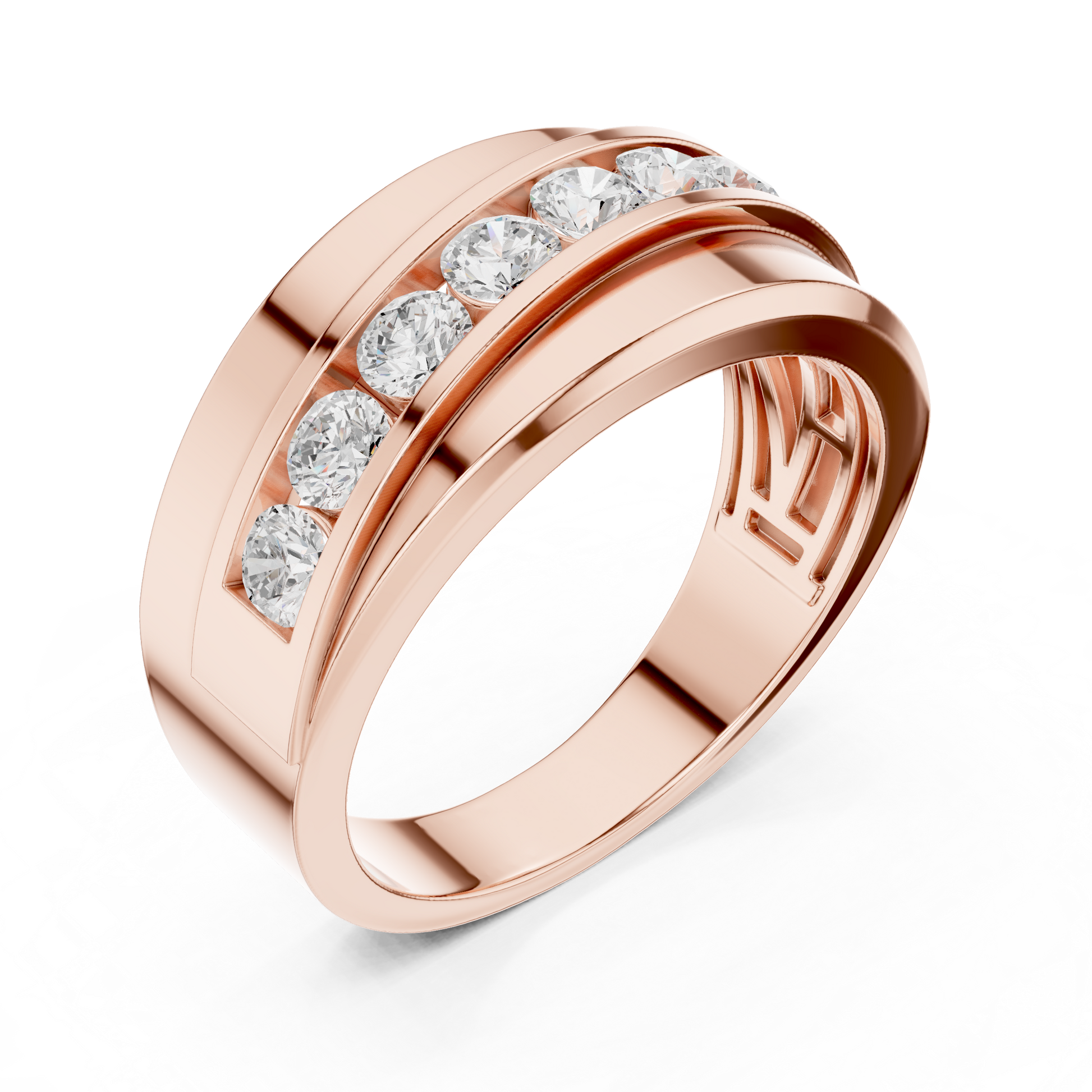 Round Channel Lab Grown Diamond Ring