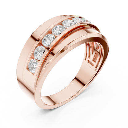 Round Channel Lab Grown Diamond Ring