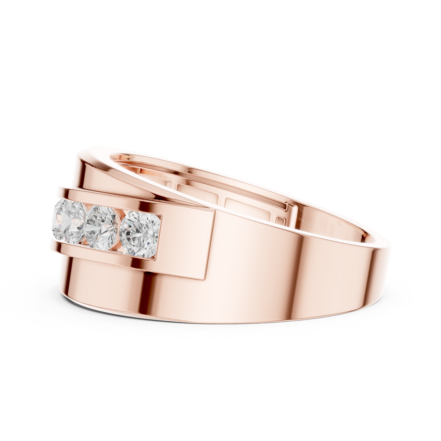 Round Channel Lab Grown Diamond Ring
