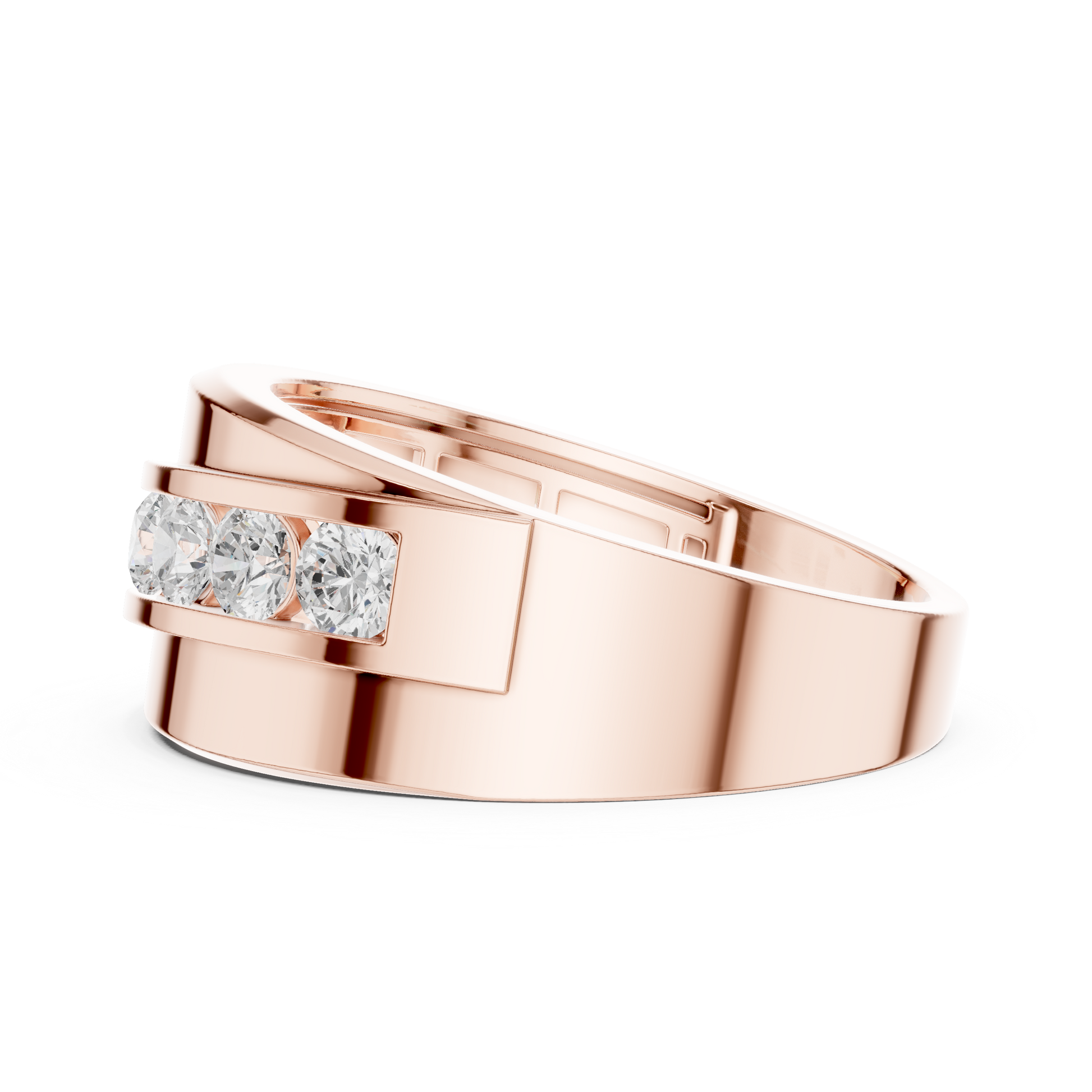 Round Channel Lab Grown Diamond Ring