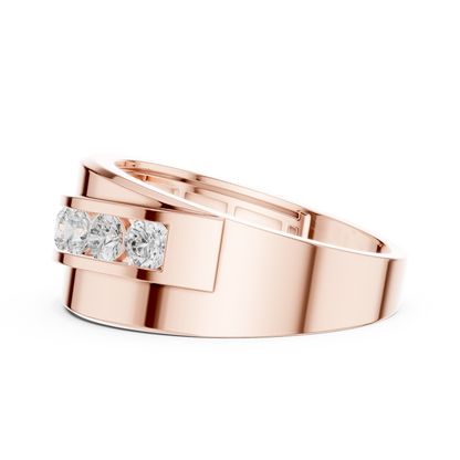 Round Channel Lab Grown Diamond Ring