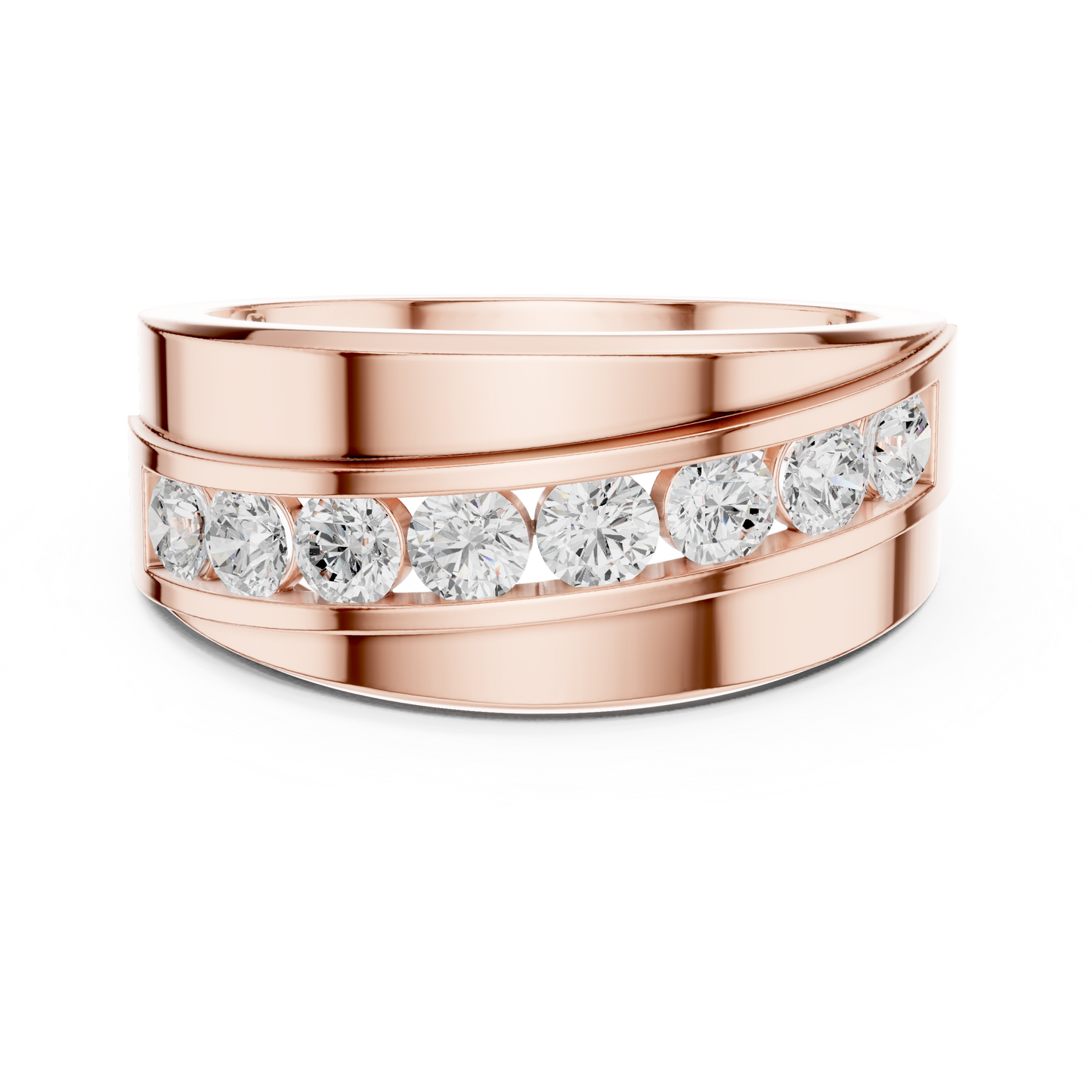 Round Channel Lab Grown Diamond Ring
