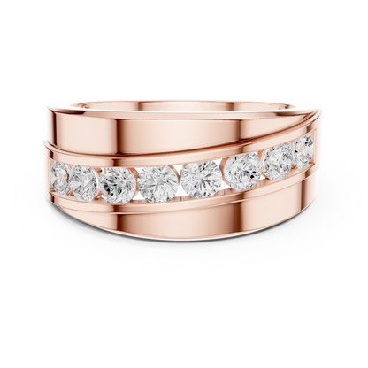 Round Channel Lab Grown Diamond Ring