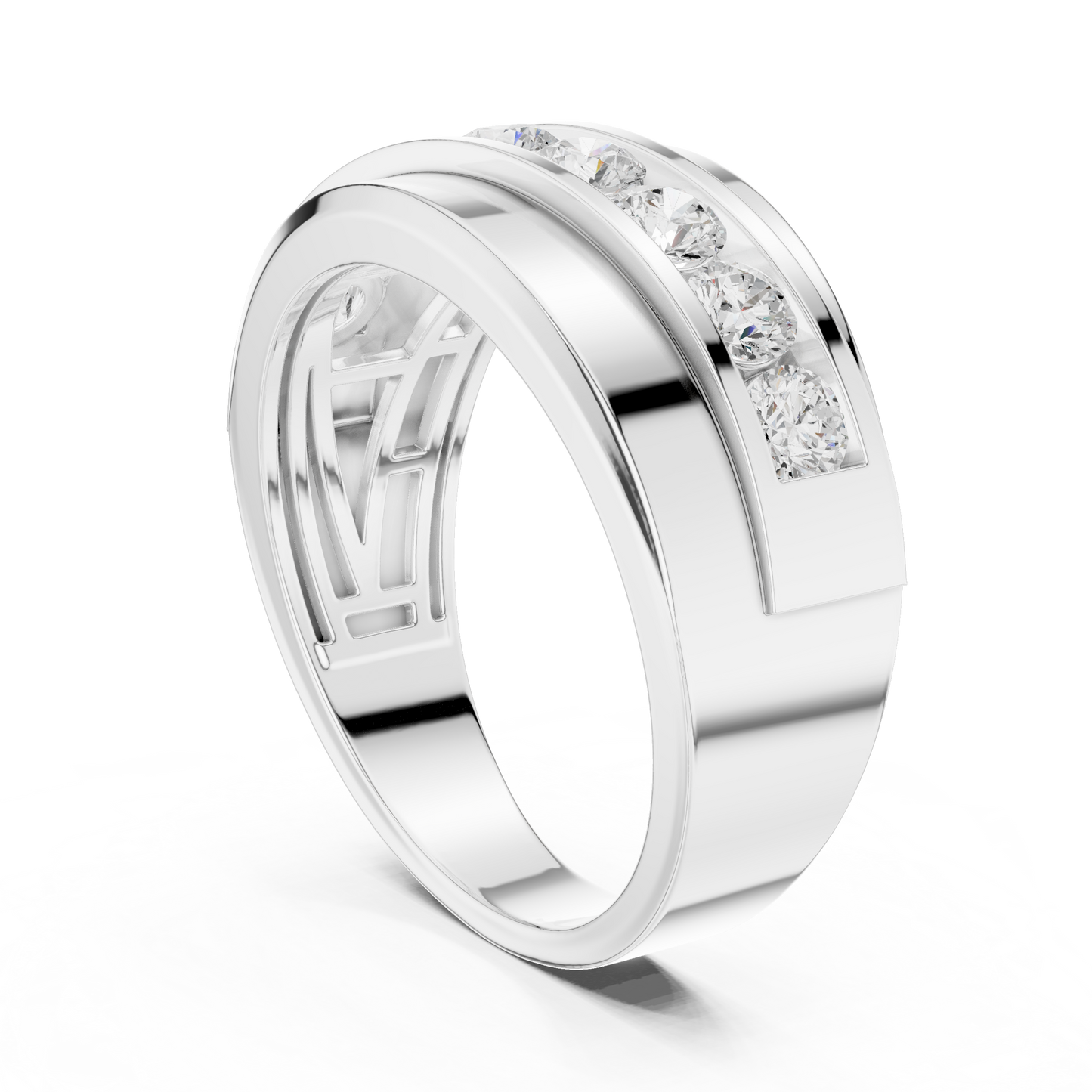 Round Channel Lab Grown Diamond Ring