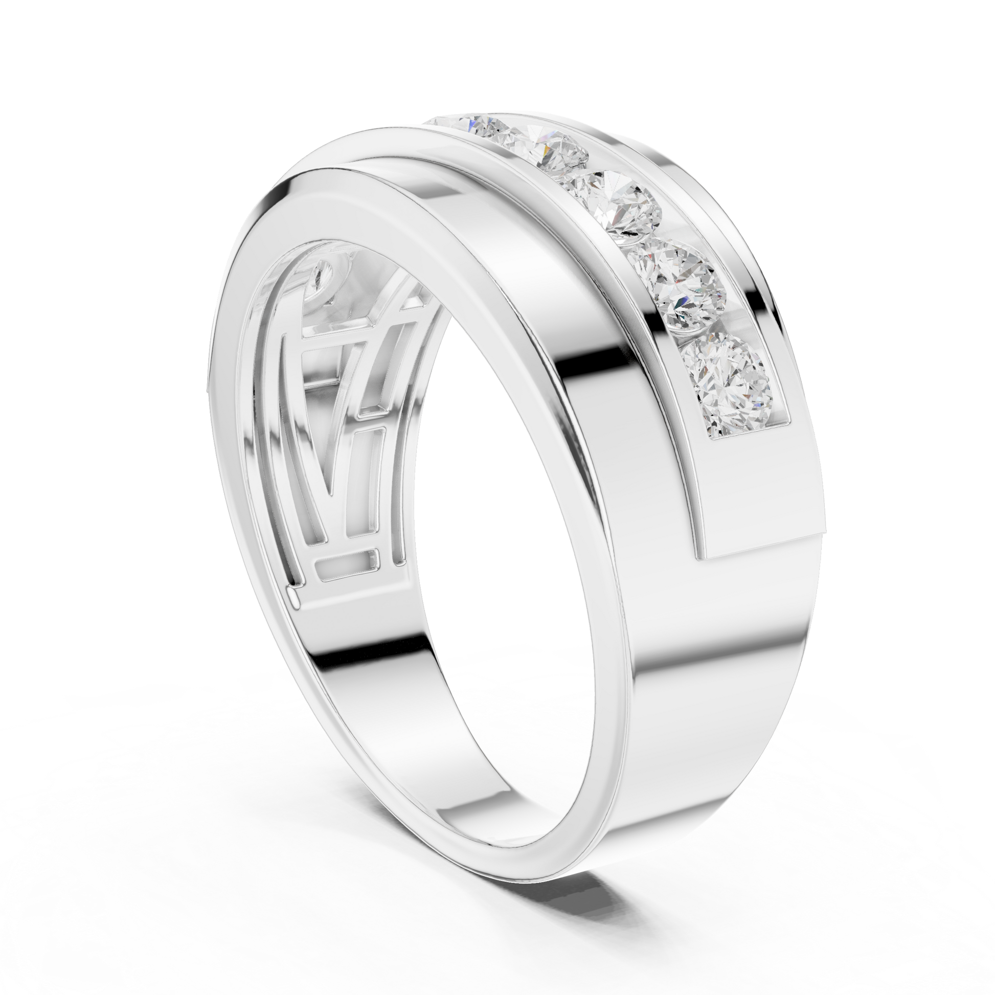 Round Channel Lab Grown Diamond Ring