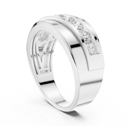 Round Channel Lab Grown Diamond Ring