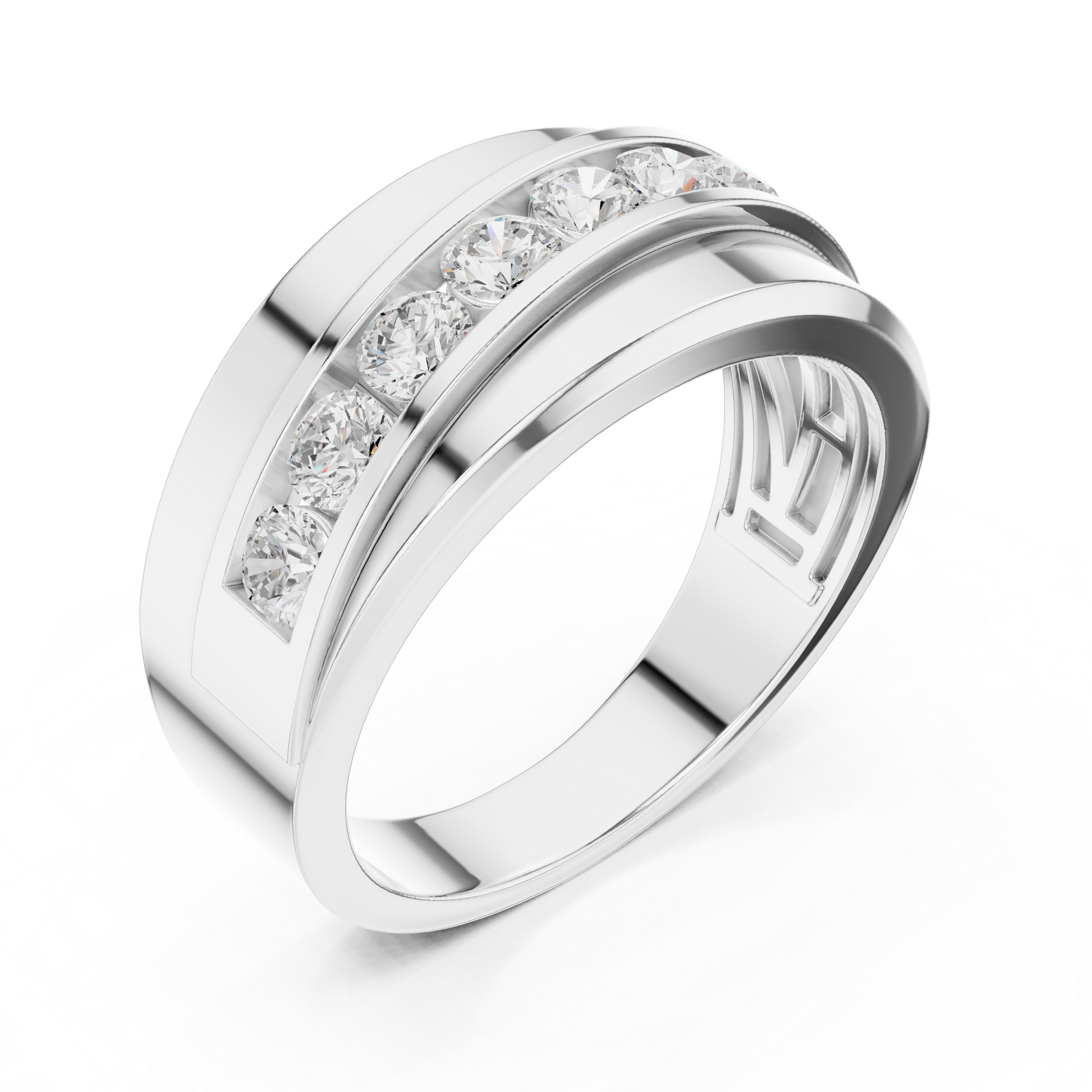 Round Channel Lab Grown Diamond Ring