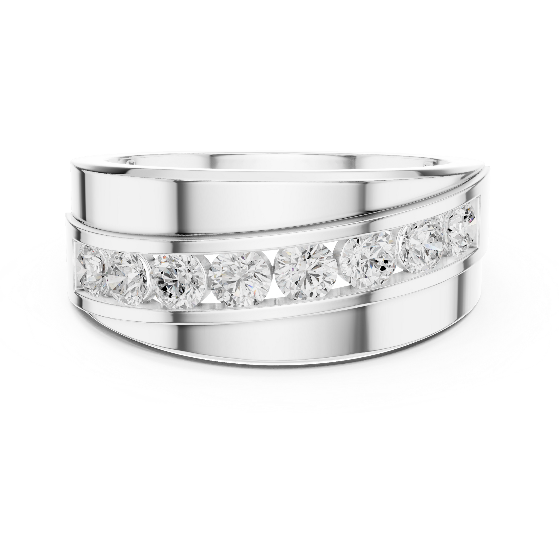 Round Channel Lab Grown Diamond Ring