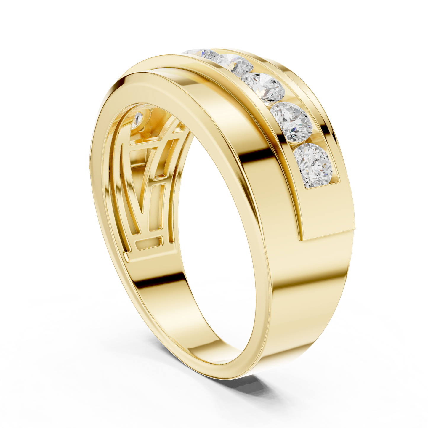 Round Channel Lab Grown Diamond Ring