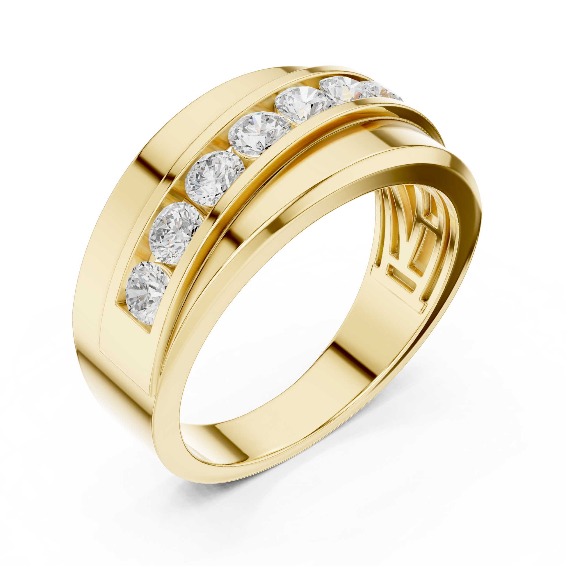 Round Channel Lab Grown Diamond Ring