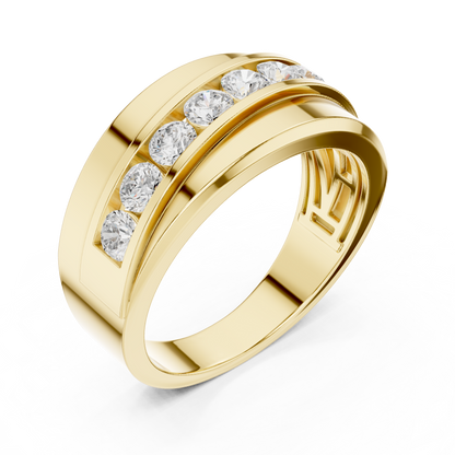 Round Channel Lab Grown Diamond Ring