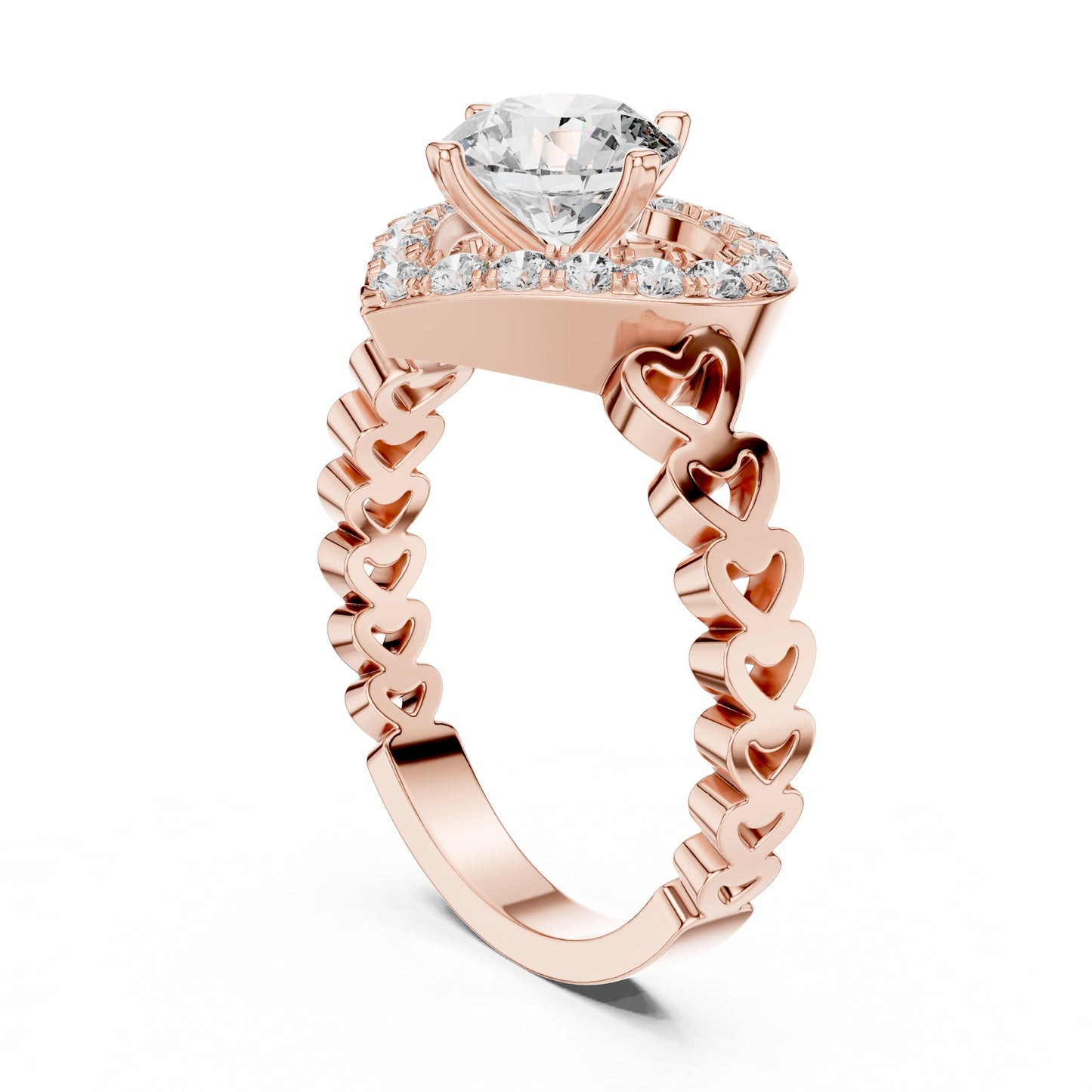 Mixed Shape Lab Grown Diamond Halo Ring