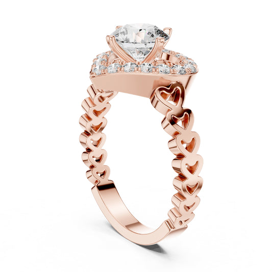 Mixed Shape Lab Grown Diamond Halo Ring