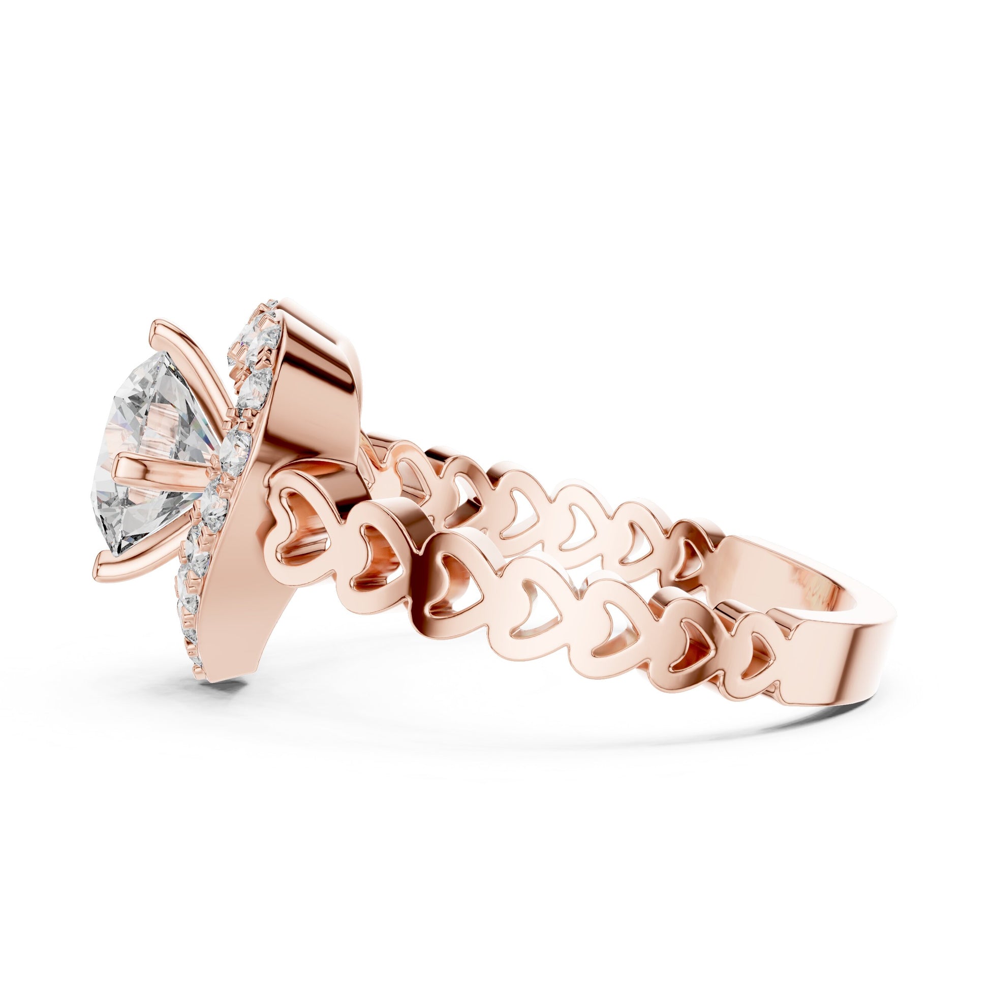Mixed Shape Lab Grown Diamond Halo Ring