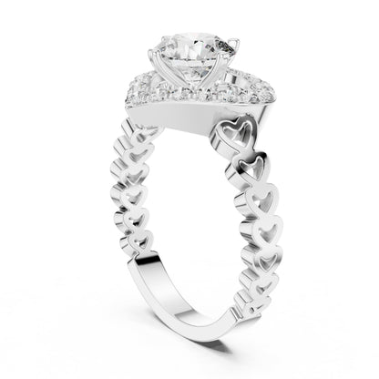 Mixed Shape Lab Grown Diamond Halo Ring