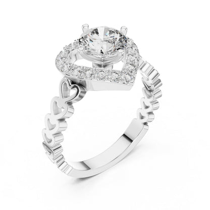 Mixed Shape Lab Grown Diamond Halo Ring