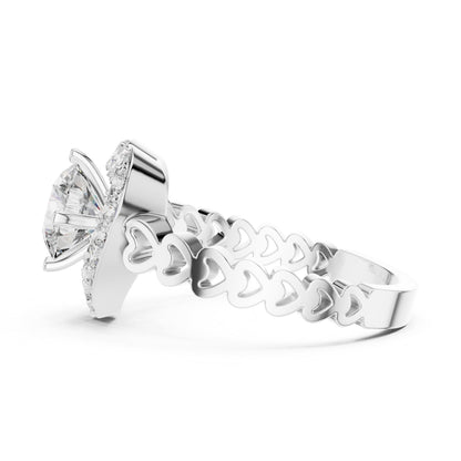 Mixed Shape Lab Grown Diamond Halo Ring