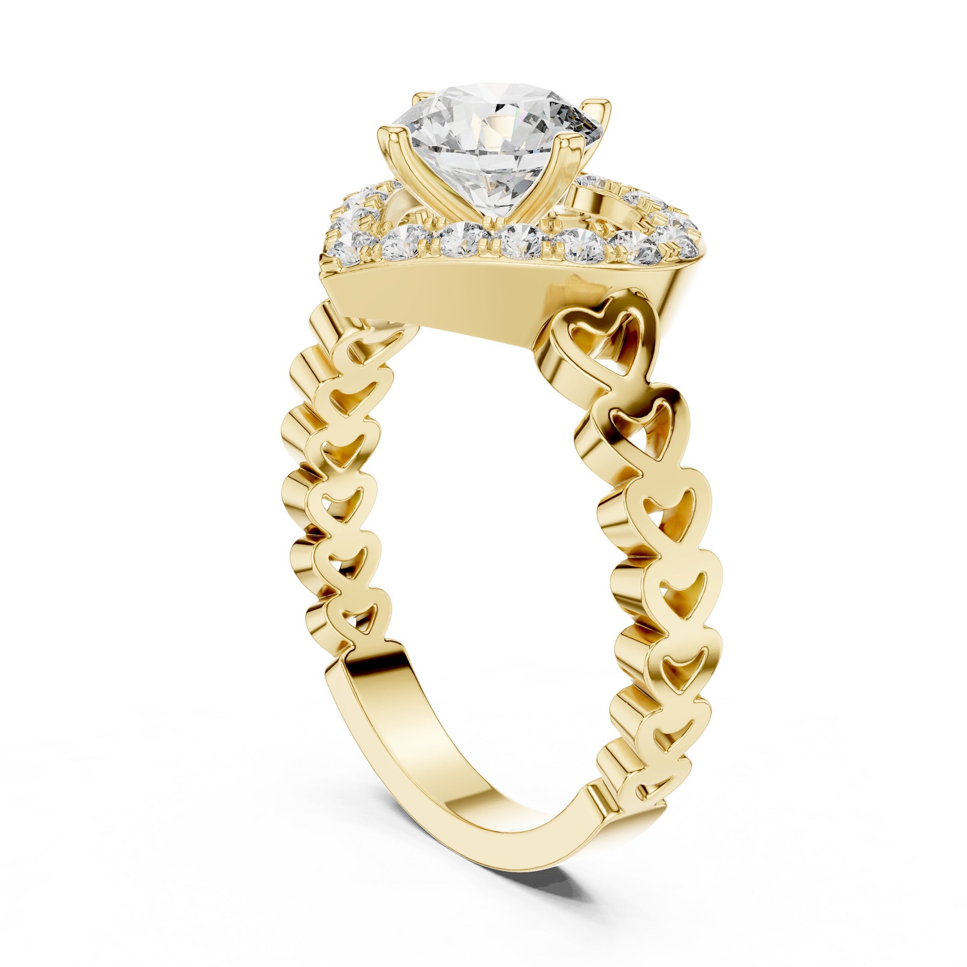 Mixed Shape Lab Grown Diamond Halo Ring