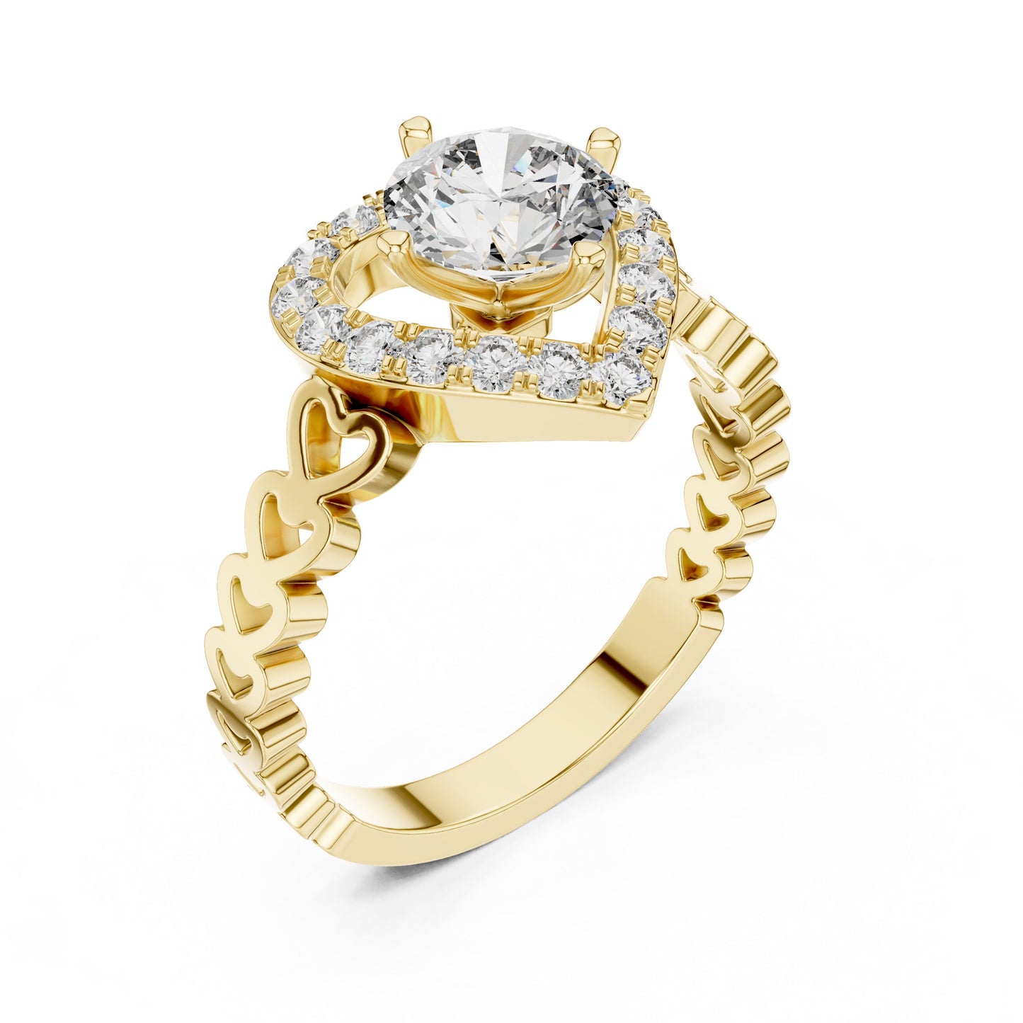 Mixed Shape Lab Grown Diamond Halo Ring
