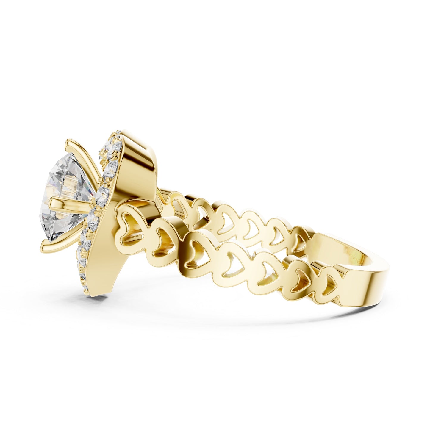 Mixed Shape Lab Grown Diamond Halo Ring