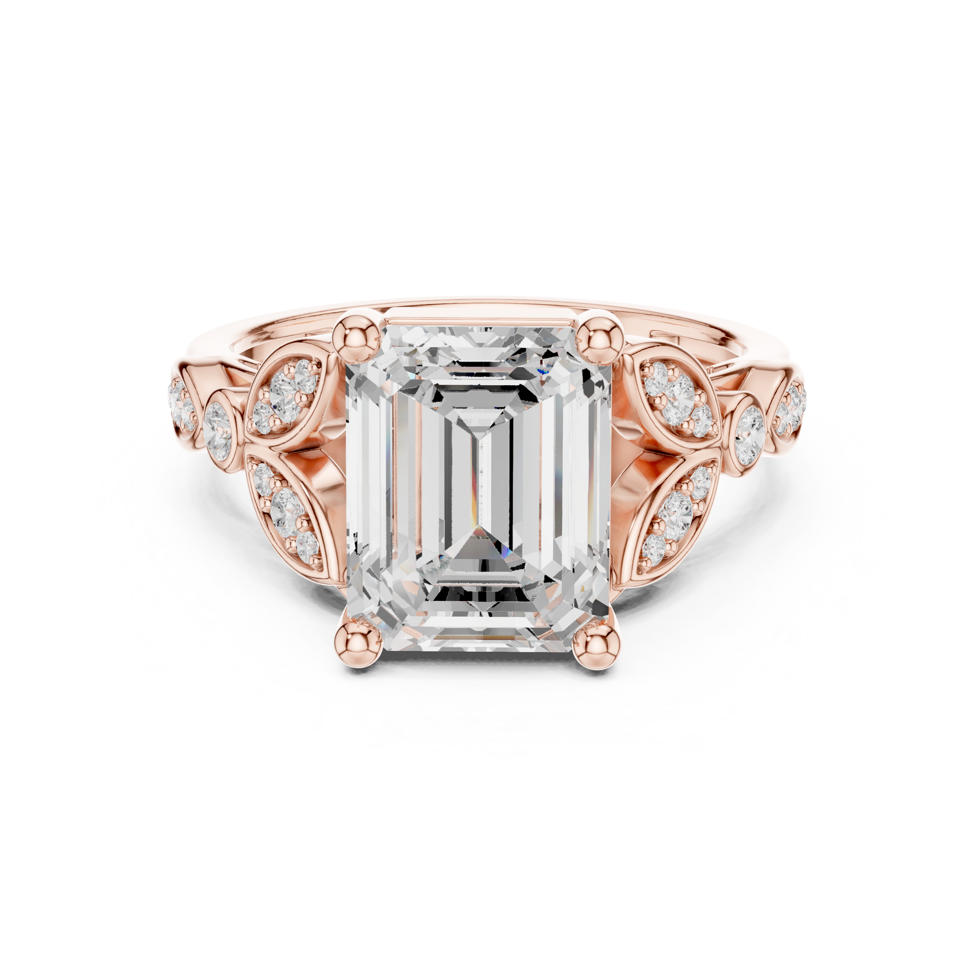 Mixed Shape Lab Grown Diamond Side Stone Ring