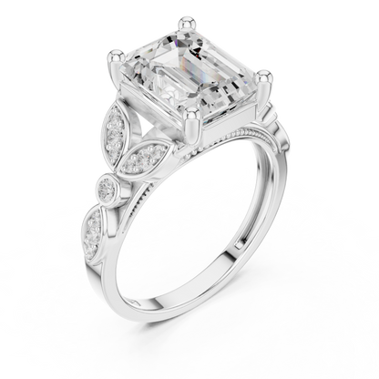 Mixed Shape Lab Grown Diamond Side Stone Ring