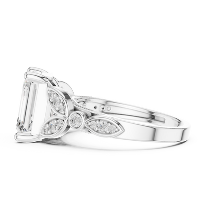Mixed Shape Lab Grown Diamond Side Stone Ring