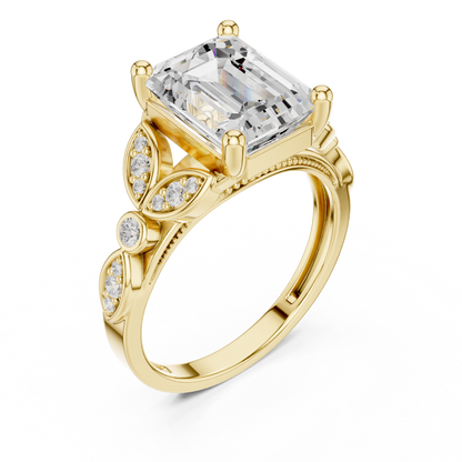 Mixed Shape Lab Grown Diamond Side Stone Ring