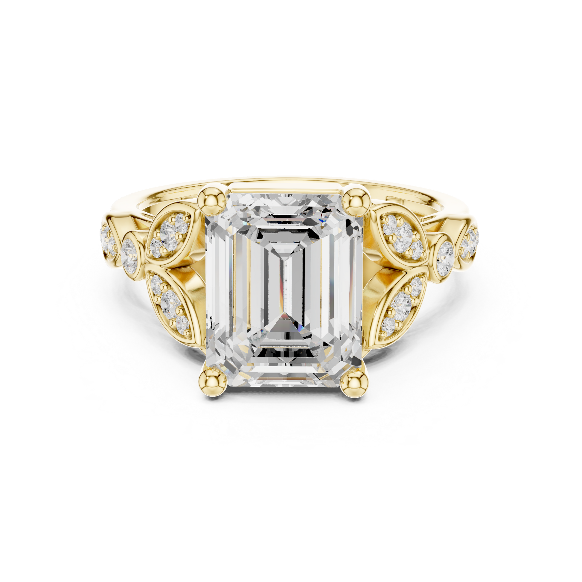 Mixed Shape Lab Grown Diamond Side Stone Ring
