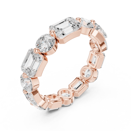Mixed Shape Lab Grown Diamond Eternity Ring