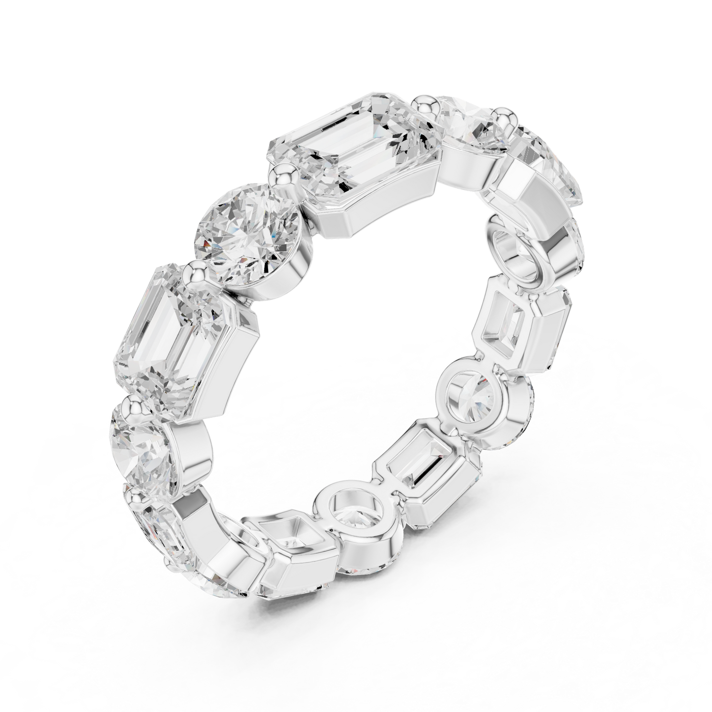 Mixed Shape Lab Grown Diamond Eternity Ring