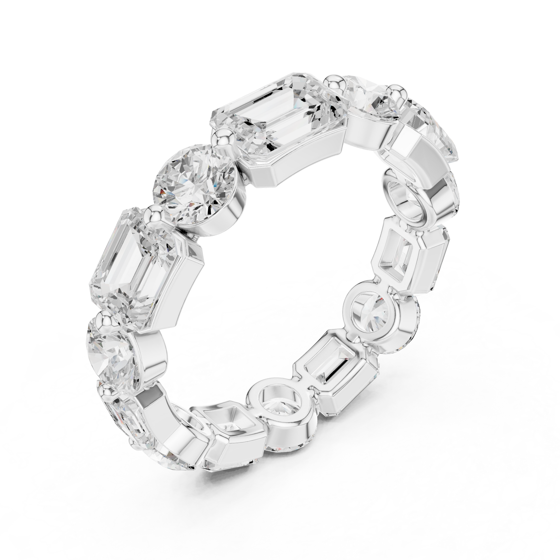 Mixed Shape Lab Grown Diamond Eternity Ring