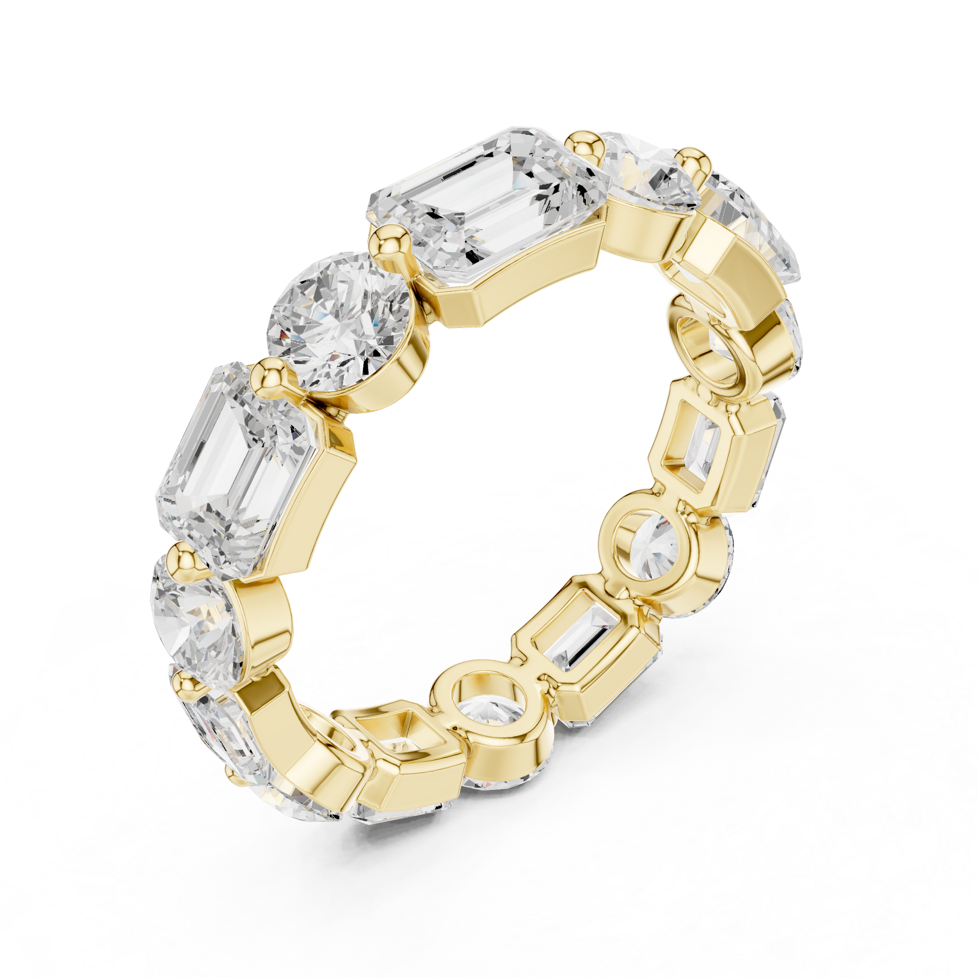 Mixed Shape Lab Grown Diamond Eternity Ring