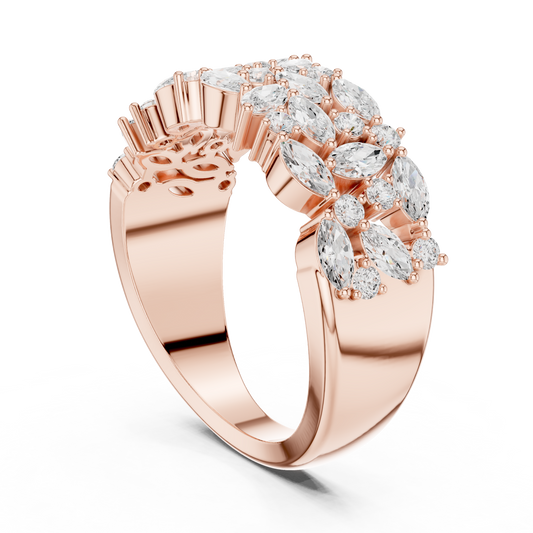 Mixed Shape Lab Grown Diamond Halo Ring