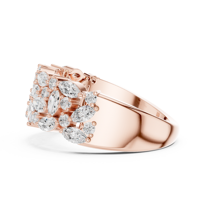Mixed Shape Lab Grown Diamond Halo Ring