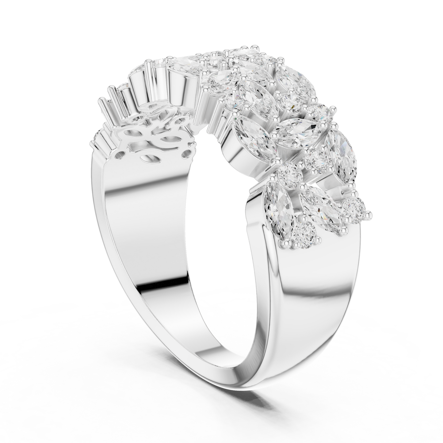Mixed Shape Lab Grown Diamond Halo Ring