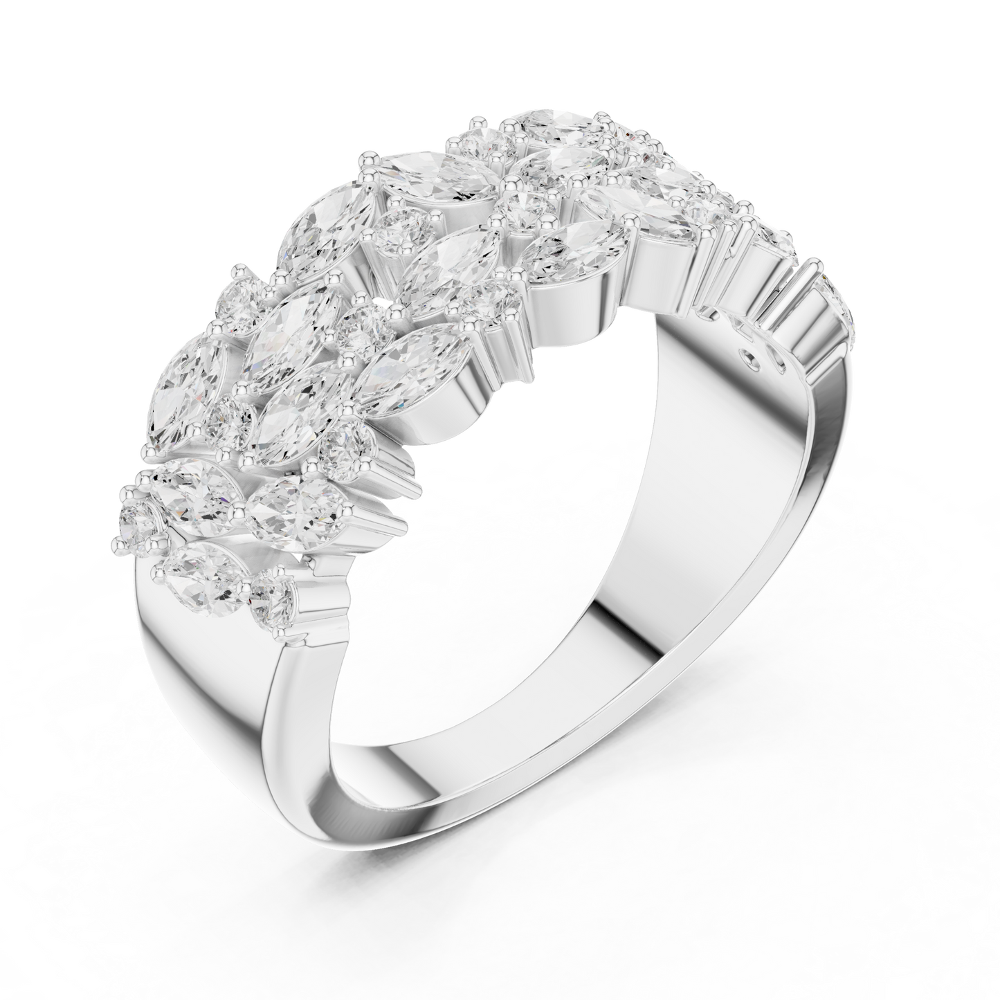 Mixed Shape Lab Grown Diamond Halo Ring