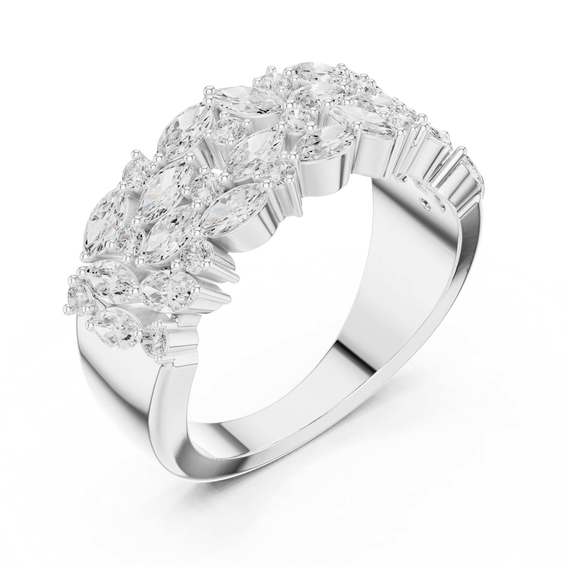 Mixed Shape Lab Grown Diamond Halo Ring