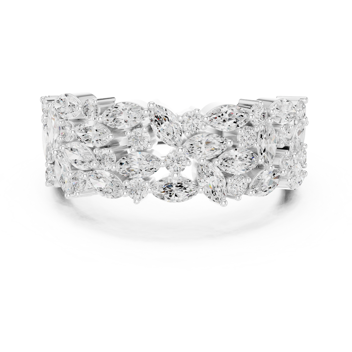 Mixed Shape Lab Grown Diamond Halo Ring