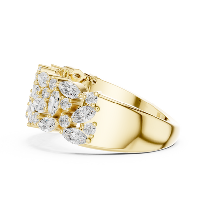 Mixed Shape Lab Grown Diamond Halo Ring