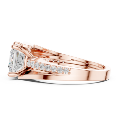 Mixed Shape Lab Grown Diamond Side Stone Ring