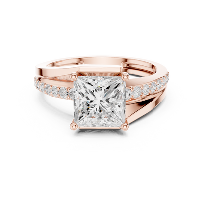 Mixed Shape Lab Grown Diamond Side Stone Ring