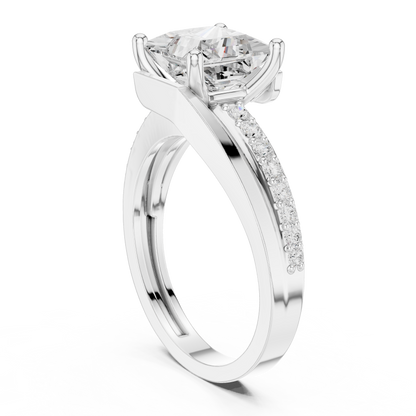 Mixed Shape Lab Grown Diamond Side Stone Ring